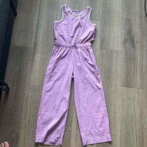 Athleta Purple Bodysuit with Fitted Bodice and Flowy Design